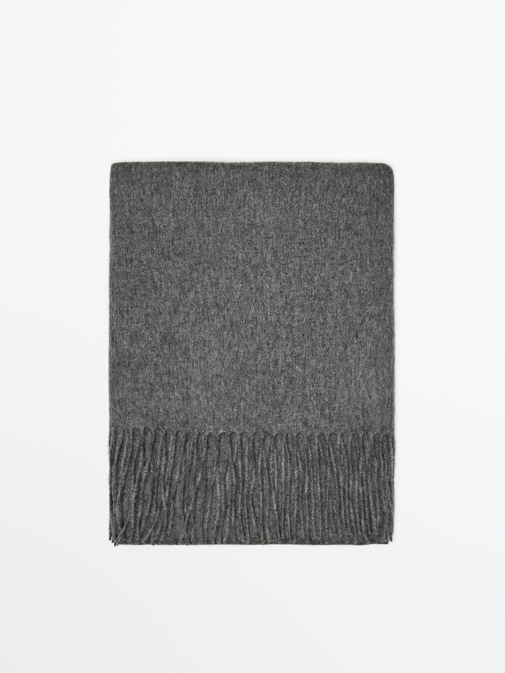 Massimo Dutti Шарф из смесовой шерсти, серый