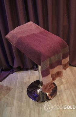 Плед из шерсти Альпаки 150x200 см. - фиолетовый (арт. AGG002)