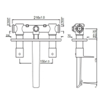 Jaquar, Смеситель для раковины Kubix Prime, 2-рычаж., Хром KUP-CHR-35433PM