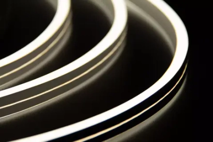 Неон гибкий двусторонний 8*16 мм., 220В, холодные белые LED лампы 120 шт на 1 м, бухта 50 м, Teamprof (TPF-FX816D-120-220V-W/W)