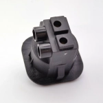 Выключатель клавишный круглый 250V 6А (2с) под винт ON-OFF синий (+провода 15 см с НШВИ)