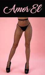 Колготы из мягкой сетчатой ткани (Размер: S-M-L) (Цвет: черный)