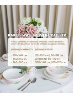 Скатерть клеенка на овальный стол 140х180 белая