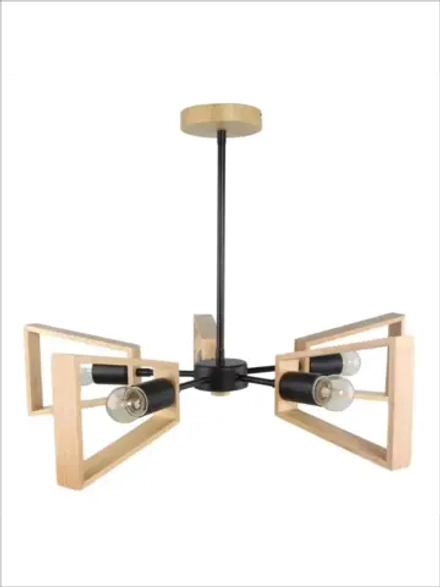 Деревянная люстра E14*5*40W в стиле лофт