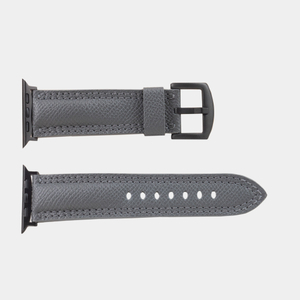 Ремешок для Apple Watch Ultra 49mm из кожи сафьяно, серого цвета