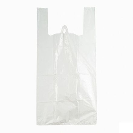 Пакеты-майки белые "Супер-люкс" 45+30х75см 21мкм (50/700шт)