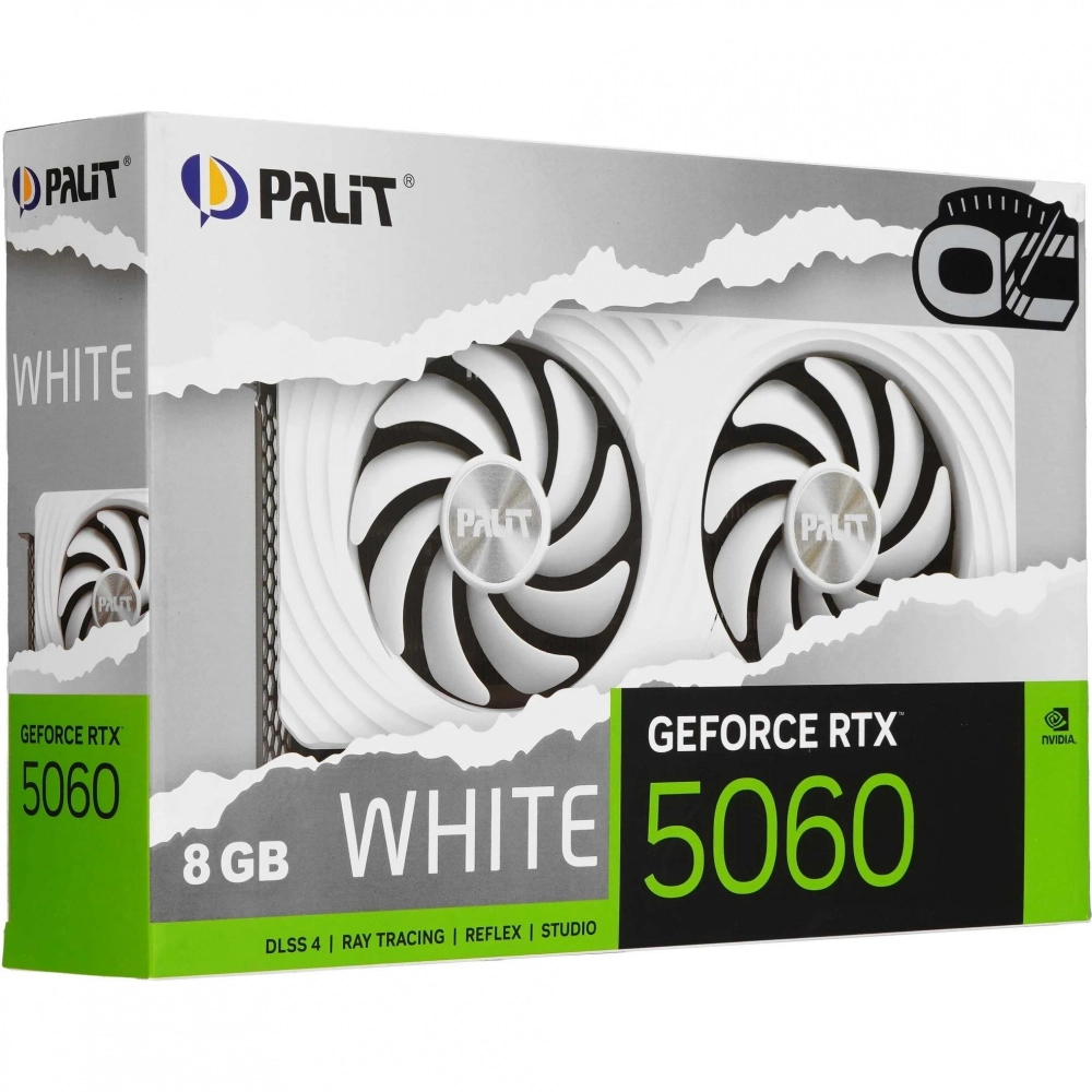 Видеокарта Palit PCIE16 RTX 5060 8Gb PA-RTX 5060 WHITE OC 8Gb белый