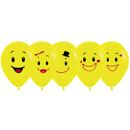 ВЫВОД S 12" Ассорти Смайлов пастель