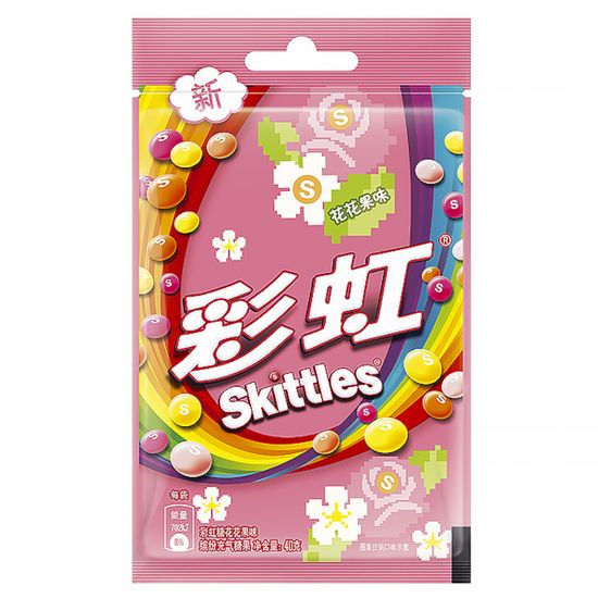 Жевательная конфета Skittles со вкусом цветов, 40гр (Китай)