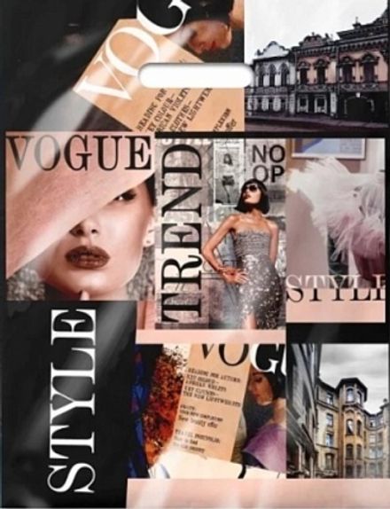 Пакеты с вырубной ручкой "Тренд" 31х40см 60мкм (50/500шт)