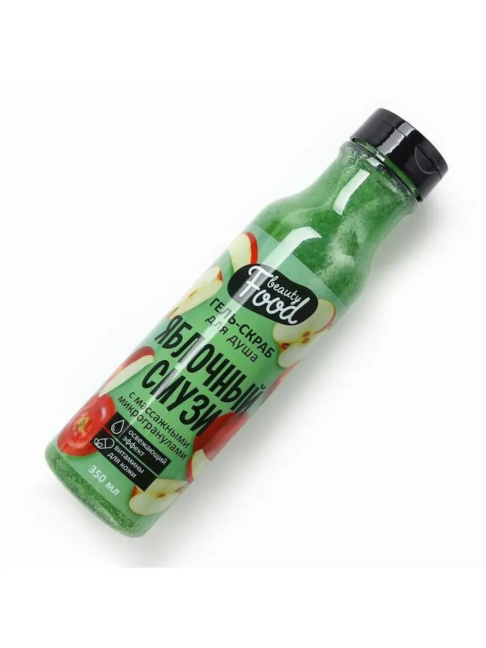 Гель для душа женский, 350 мл, аромат яблока, BEAUTY FOOD