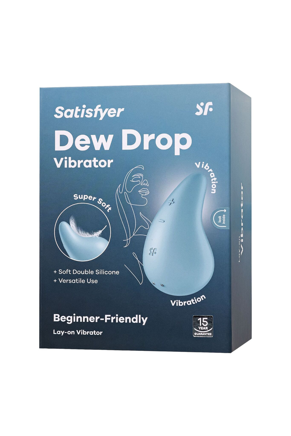 Вибростимулятор клитора Satisfyer Dew Drop, компактный, голубой