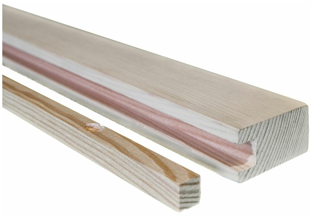 Потолочно-стеновые рейки с подсветкой из Сосны 50х30мм