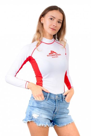 Гидрофутболка женская лайкровая Scorpena Swim белая