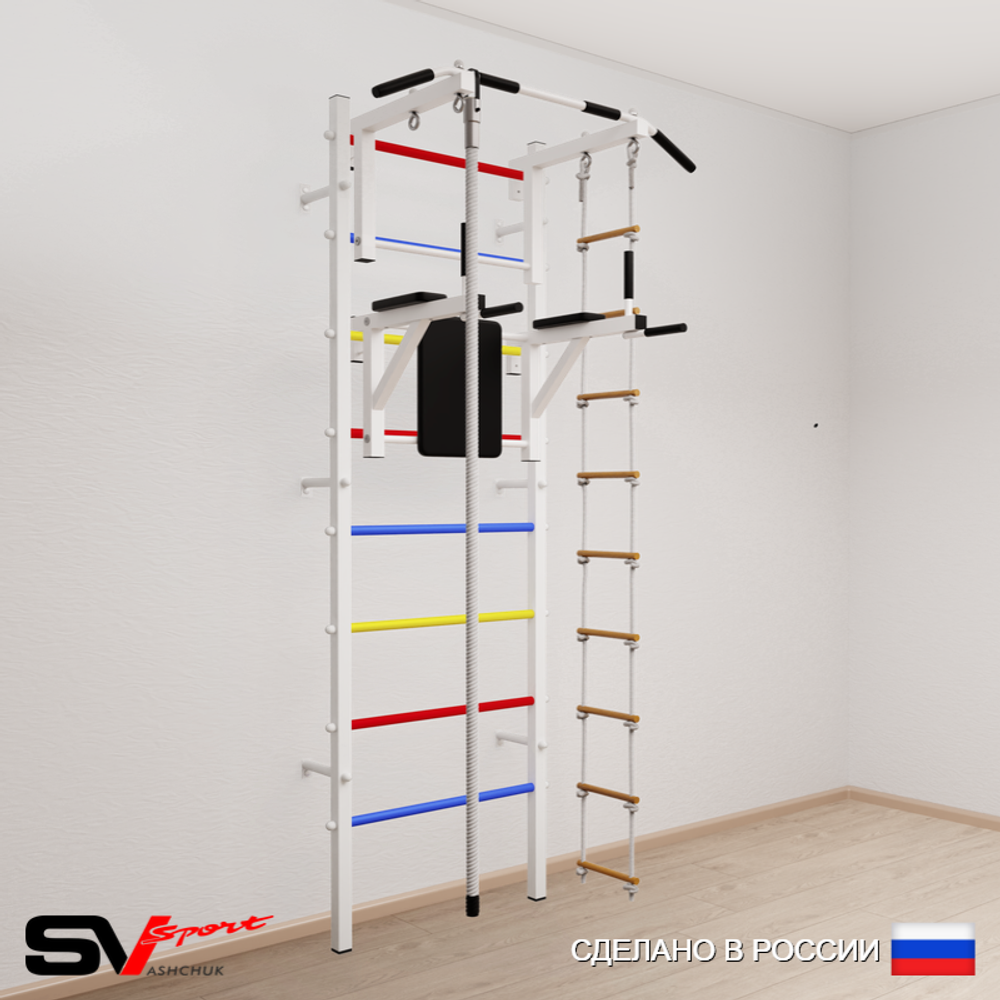 Шведская стенка Sv Sport 575 (Турник стандарт/Брусья/Канат/Лестница)