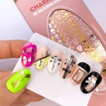 Charmicon 3D Silicone Stickers «Рок MIX» золото/серебро