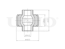 Сайлентблок задний переднего нижнего рычага UNIO RMP-20042