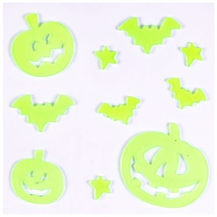 Наклейка гелевая "Тыковки" светящиеся