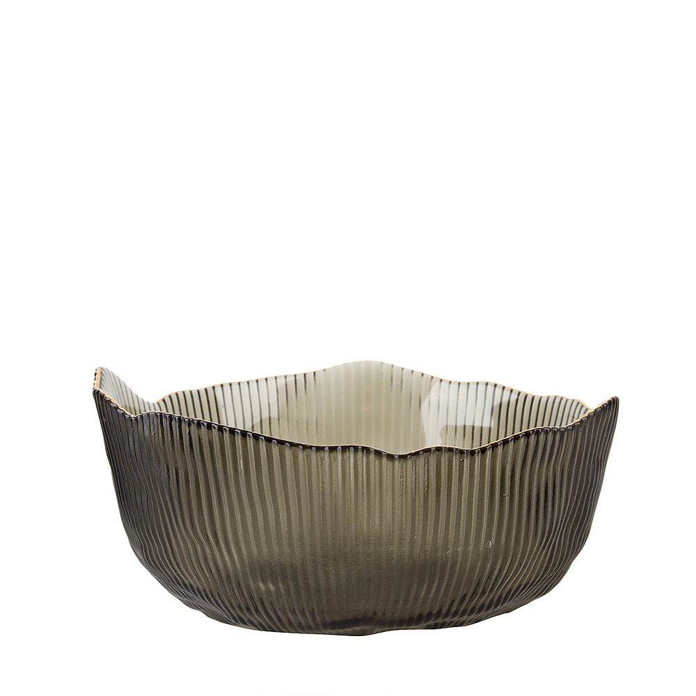 Салатник, набор 3шт. "Frost stripe" (серый) d=12,5/15,5/19см (стекло) (транспортная упаковка)