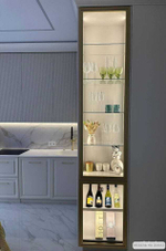 Белая кухня в потолок на заказ