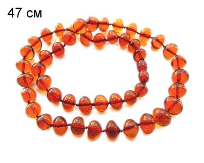 Бусы из янтаря барокко