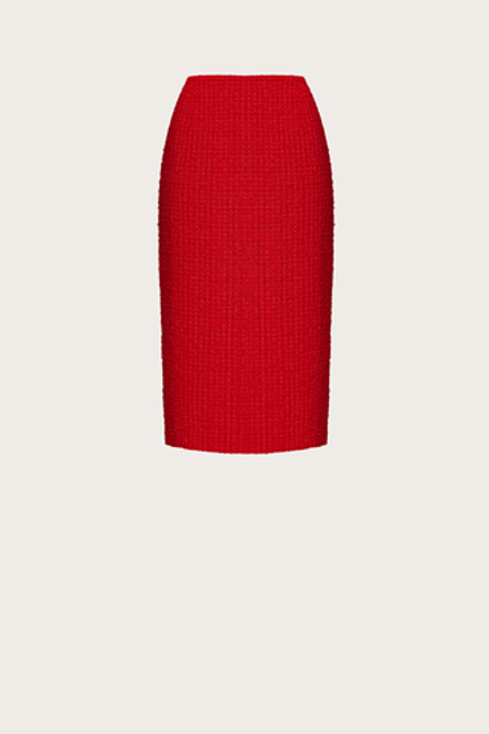 Юбка из красного хлопкового твида