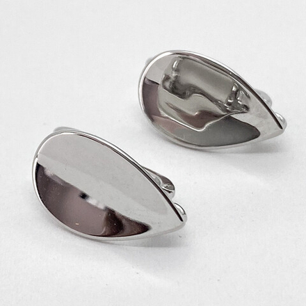 Ювелирные швензы с родиевым покрытием, размер 17*11 мм, цена за пару