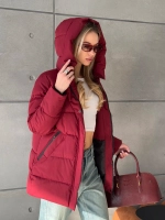 Куртка осенняя капюшоном удлиненная