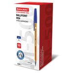 Ручка шариковая BRAUBERG "M-500 ORANGE TONE", СИНЯЯ, корпус тонированный оранжевый, узел 0,7 мм, линия письма 0,35 мм, 143451