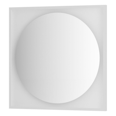 Зеркало Defesto с LED-подсветкой без выключателя 18 W нейтральный белый свет, белая рама 80x80 см