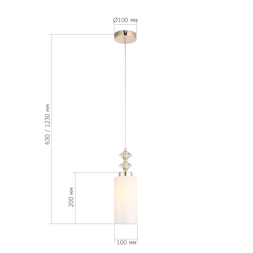 SL1402.253.01 Светильник подвесной ST-Luce Латунь/Прозрачный E14*1 40W ЭЛЕГРА