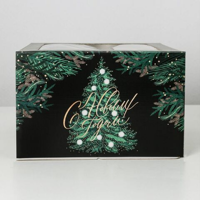 Коробка для торта «С новым годом!», 30 х 30 х 19 см, Новый год