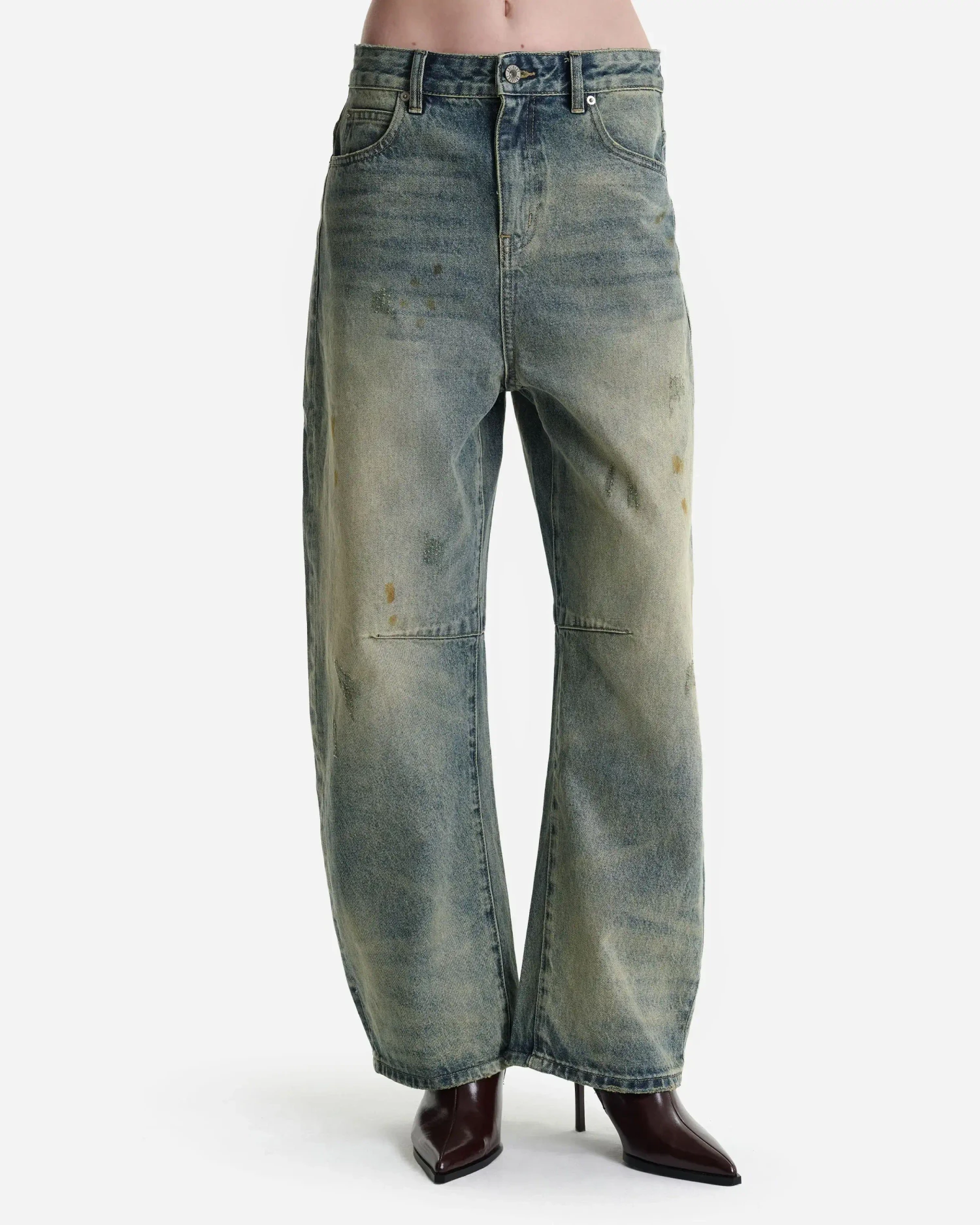 Джинсы Barrel с винтажным эффектом