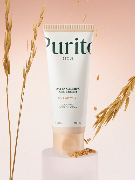 Увлажняющий гель - крем для лица с овсом Purito Oat in Calming Gel Cream 100 мл. с пантенолом и скваланом
