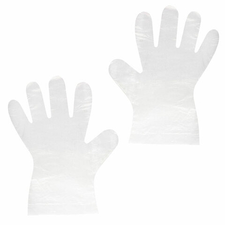 Перчатки одноразовые п/э 100шт М АВИОРА