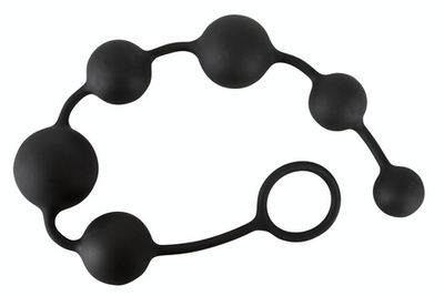 Анальная цепочка Black Velvets Anal Beads - 40 см. (Цвет: черный)