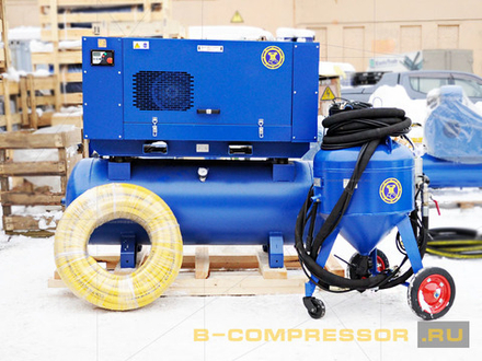 Пескоструйный аппарат с компрессором 18 квт + 150л бак