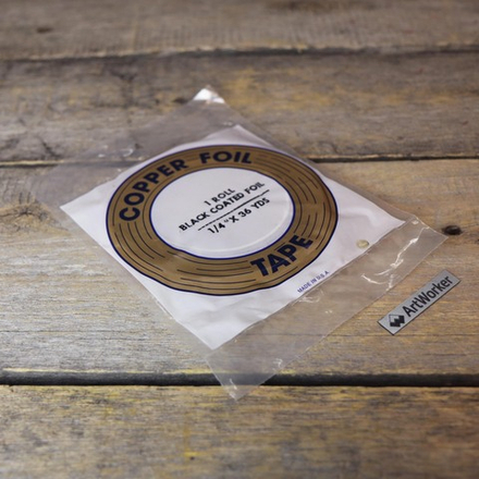 Фольга витражная медная на черной подложке Edco, Copper Foil 6.4 мм