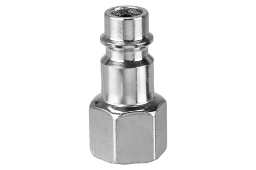 Штуцер папа с внутренней резьбой 1/4F, никелированная сталь, 50шт 40604