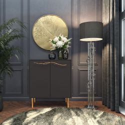 Комод Арт Колор matte Стайл Голд с 2 полками Терпкий коричневый матовый