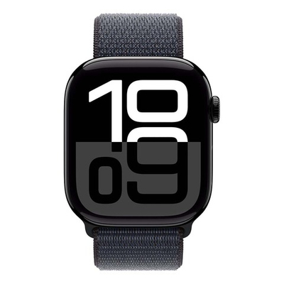 Часы Apple Watch Series 10 42mm Jet Black Aluminium Case, Sport Loop (Ink)