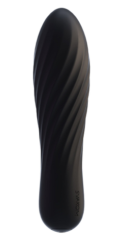 Черная вибропуля Tulip - 10,6 см.