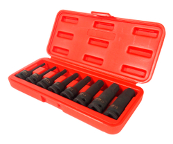 Набор бит-головок 1/2" HEX H5-19ммх78мм ударных 8 предметов в кейсе JTC