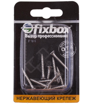 Саморезы универсальные нержавеющие 3,5х25 (10 шт) Fixbox 555420