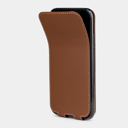 Чехол для iPhone X/XS из натуральной кожи теленка, цвета карамель