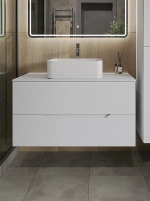 Тумба с раковиной Orange Line 100 Li-100TuwMDF+B02-460W белый