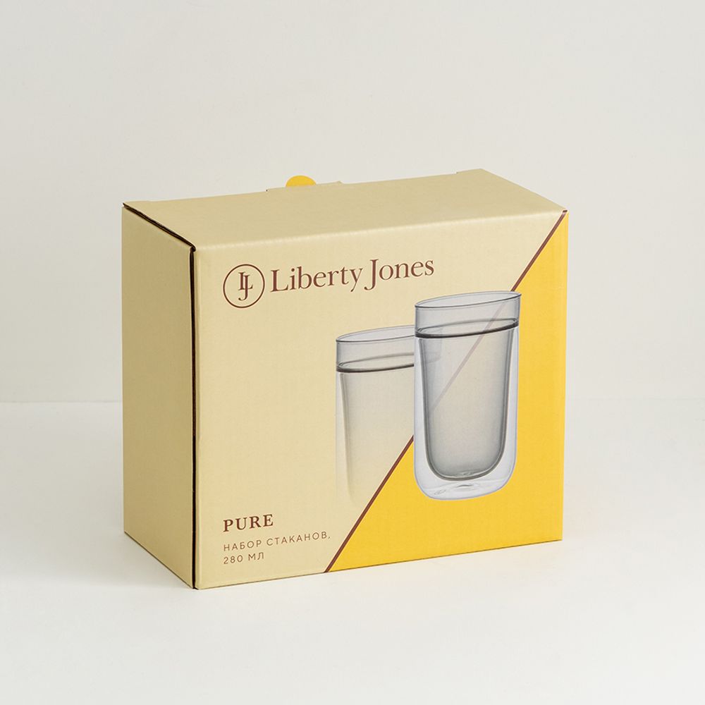 Набор стаканов Pure, 280 мл, дымчато-серые, 2 шт.