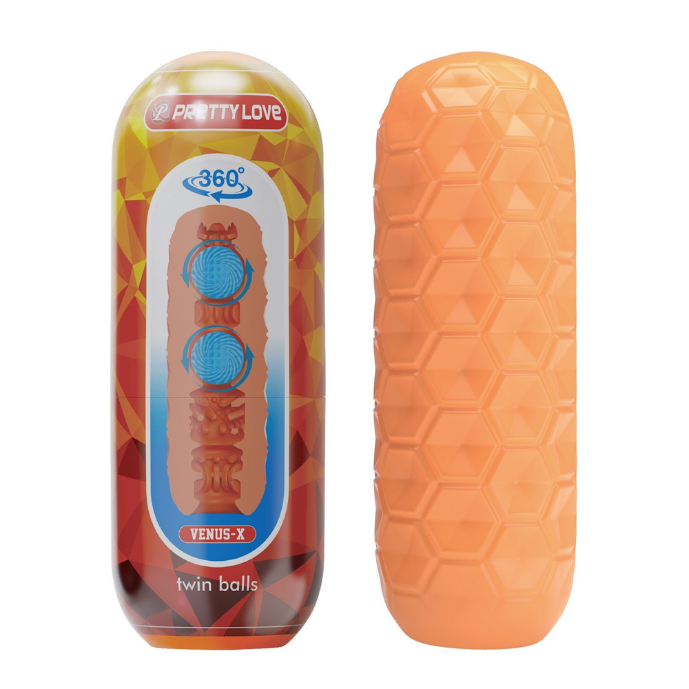 Мастурбатор Baile Venus-X Twin balls, 18 см, с двумя шариками