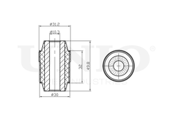Сайлентблок заднего нижнего поперечного рычага UNIO RMP-20714