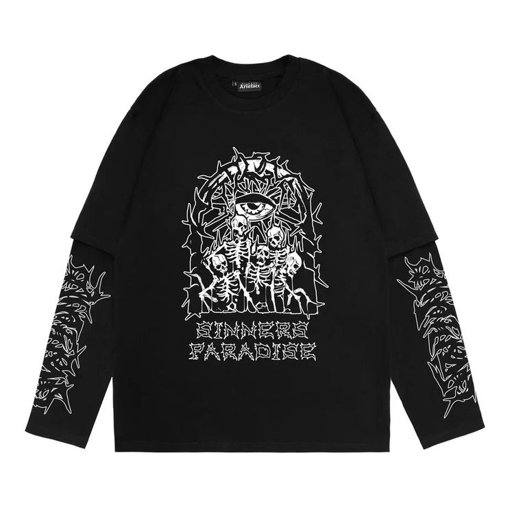 Лонгслив ATF Sinners Paradise двойной рукав, черный